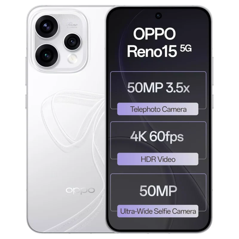 oppo reno 15 5g glacier white