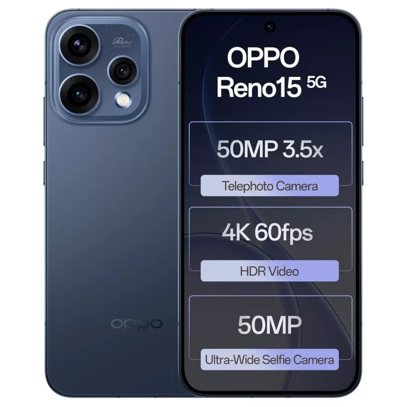 oppo reno 15 5g twilight blue color
