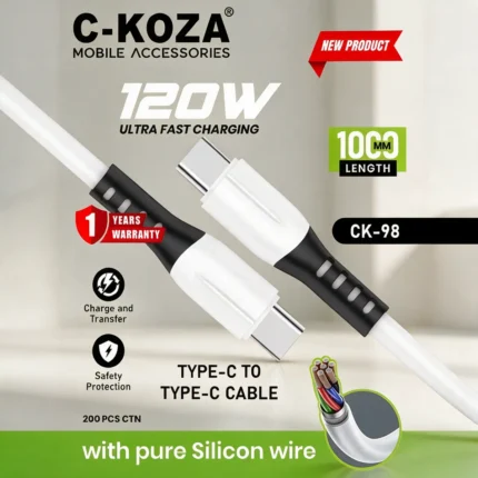 c-koza type-c to type-c charging cable