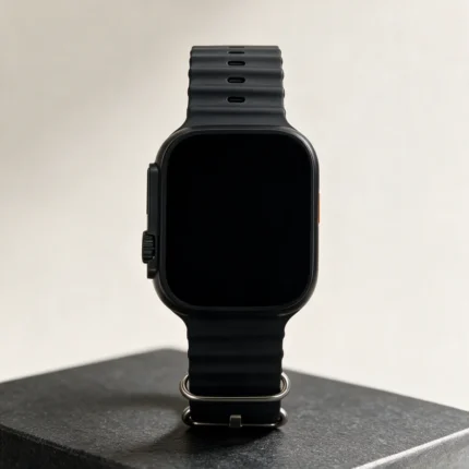 black rectangular smartwatch